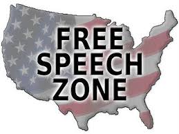 free speech zone map