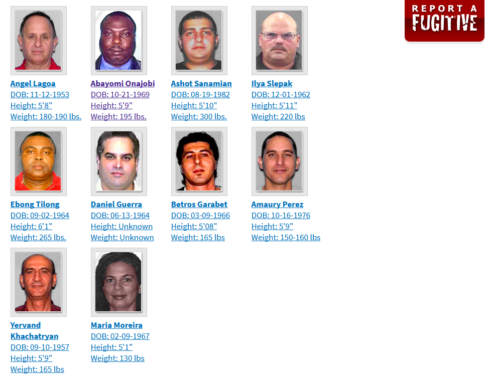 Top ten fugitives