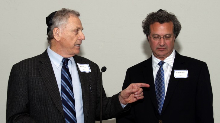 Morris Dees &amp; Richard Cohen at Shabbat Dinner