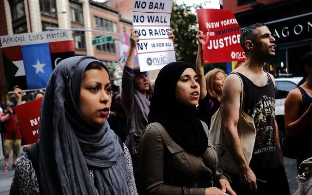 Yemenis protest Trump in NYC